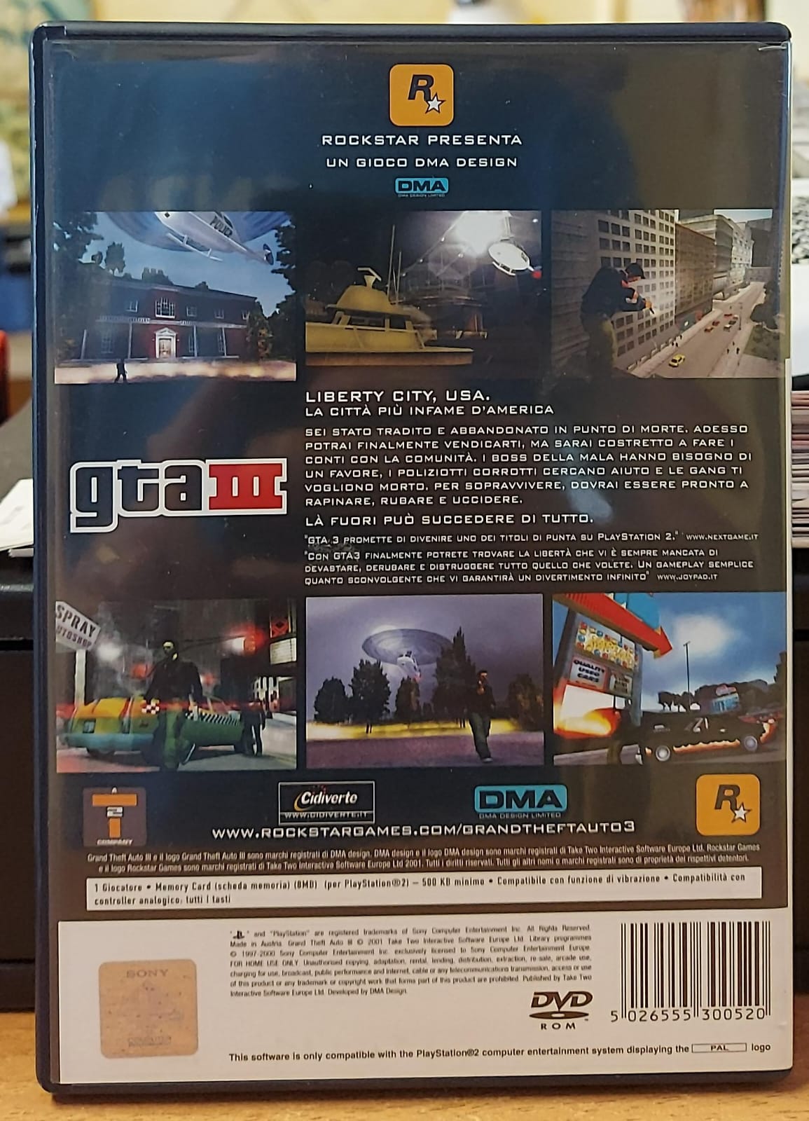 GTA III COMPLETO DI LIBRETTO E MAPPA DISCO NUOVO