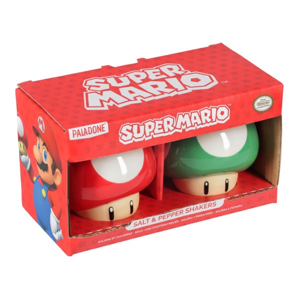 PALADONE MUSHROOM SALT AND PEPPER SUPER MARIO