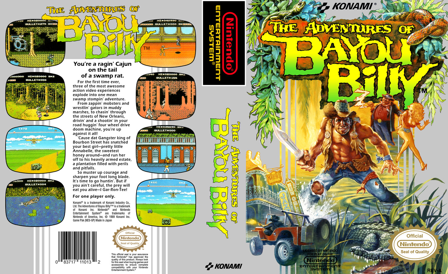 THE ADVENTURES OF BAYOU BILLY - SOLO CARTUCCIA