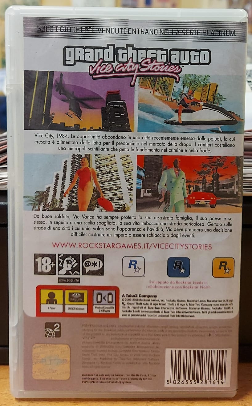 GTA VICE CITY STORIES - PLATINUM COPERTINA FOTOCOPIATA A COLORI